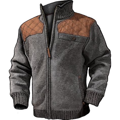 Our Mens Shetland Wool Windproof Zip Sweater Has The