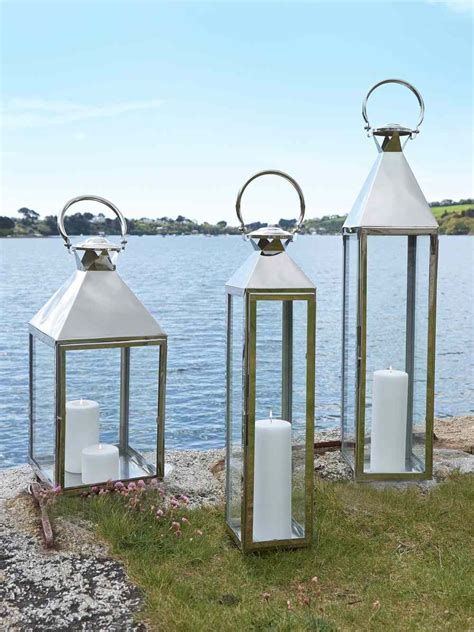 Big Stainless Steel Lanterns Large Candle Lanterns Outdoor Candle
