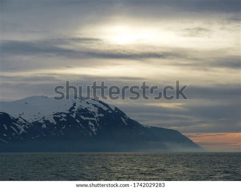 Midnight Sun Polar Day Iceland Husavik Stock Photo 1742029283