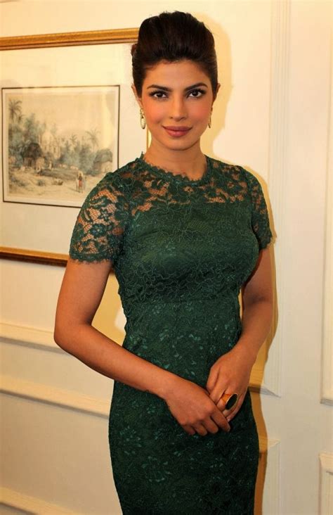 Bollywood Actress Priyanka Chopra Hot Photos In Green Dress