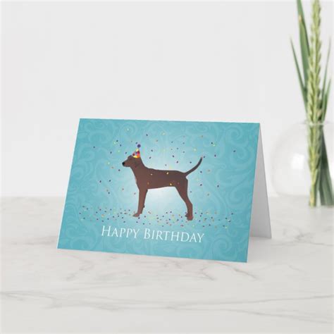 Redbone Coonhound Happy Birthday Design Card Zazzle Happy Birthday Design Coonhound
