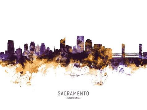 Stunning Sacramento Skyline Artwork For Sale On Fine Art Prints