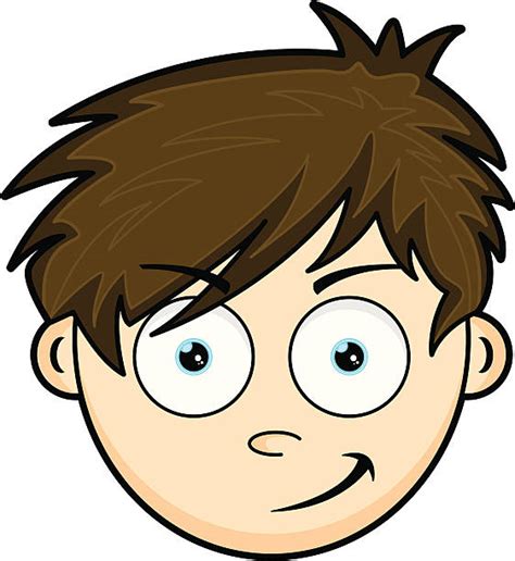 Best Boy With Brown Hair And Blue Eyes Illustrations Royalty Free