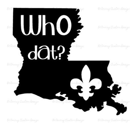 Download Digital Who Dat Louisiana Monogram Cuttable Decal SVG JPG