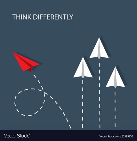 Think Differently Royalty Free Vector Image Vectorstock
