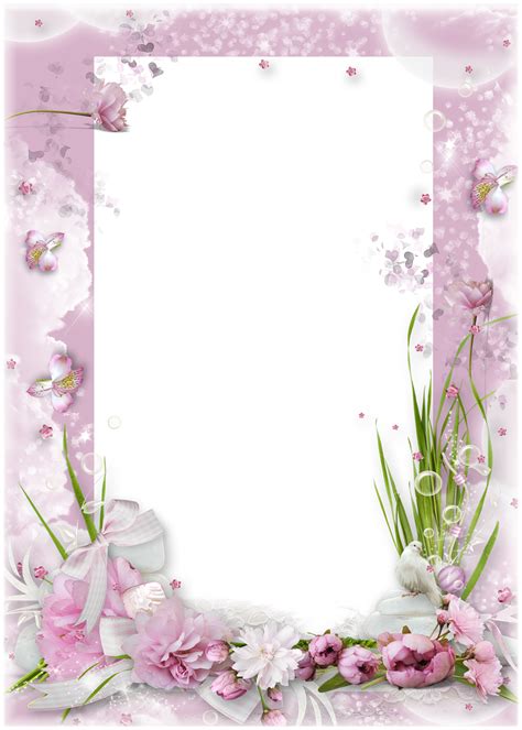 See more ideas about flower frame, floral border, flower backgrounds. Pink Transparent Frame with Pink Flowers | Gallery ...