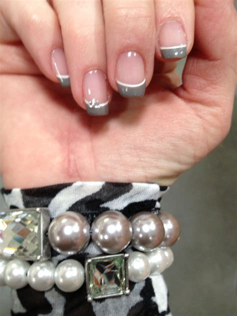 Grey French Manicure: A Modern Nail Art Design