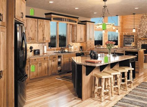 At hickory white, you can choose from over 60 custom finish options and more than 750 fabrics. hickory cabinets with black accents … | Hickory kitchen ...