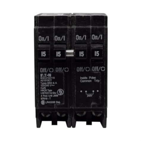 Eaton Type Br 30 Amp 4 Pole Quad Plug On Neutral Circuit Breaker At