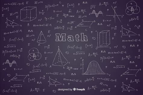 Premium Vector Realistic Math Chalkboard Background