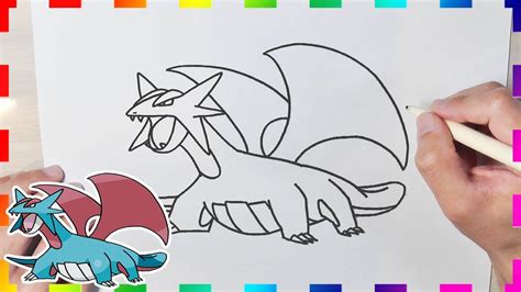 How To Draw Pokemon Salamence Easy Drawing Step By Step Youtube