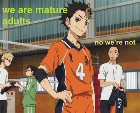 Volleyball Nerds Haikyuu Nishinoya Haikyuu Meme Kagehina Anime In Anime Shows Anime Manga