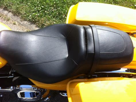 I sent my stock street glide seat to mean city cycles. 2013 Stock Street Glide Seat - Harley Davidson Forums