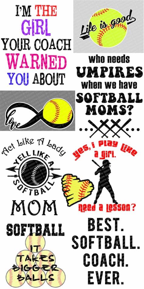 This listing is for a digital download that contains a zipped folder that includes a svg for cricut, dxf for silhouette, png for clip art, jpg for printables, and a eps file. Softball SVG files. NINE Softball SVG cut files for Cricut or