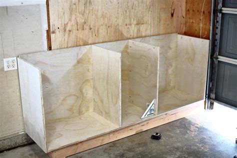 How To Build Diy Garage Cabinets And Drawers Thediyplan