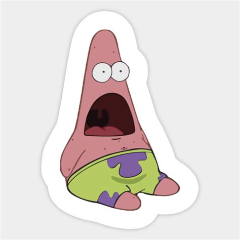 Surprised Patrick Spongebob Sticker Teepublic