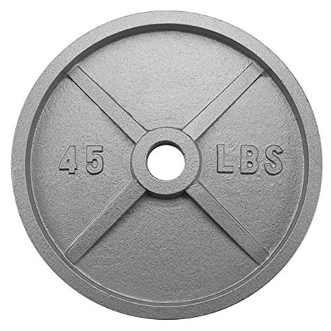 Crown Sporting Goods 2 Inch Olympic Style Iron Weight Plate 45 Lb