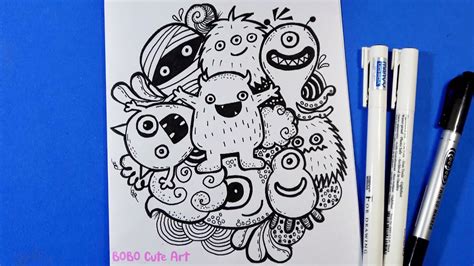 Doodle Art Doodle Monsters Cute Drawing Youtube
