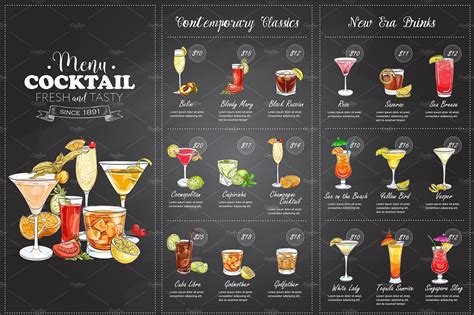 Cocktail Menu Examples 18 In Psd Ai Eps Vector Examples