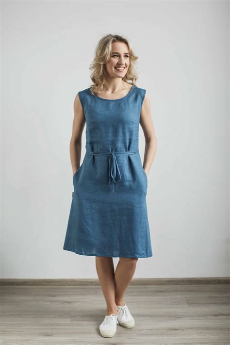 Linen Sundress Handcrafted By Cozyblue