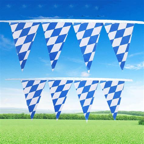 10m Seppelhut Oktoberfest Bavaria Blue White Carnival Flag 30 Sides