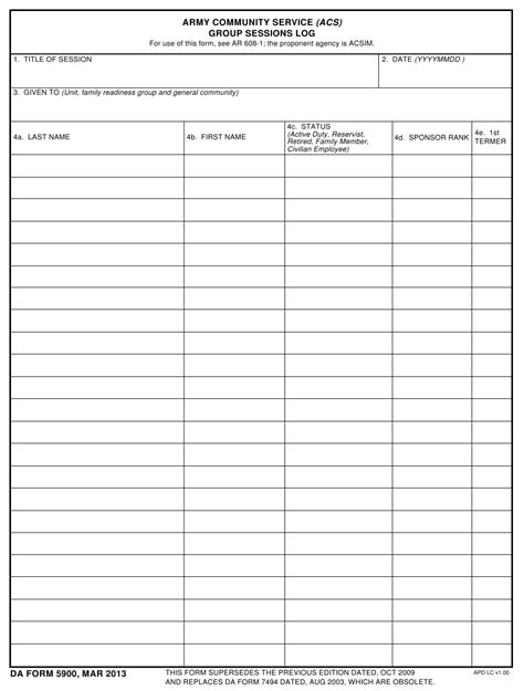 Da Form 5900 Download Fillable Pdf Or Fill Online Army Community