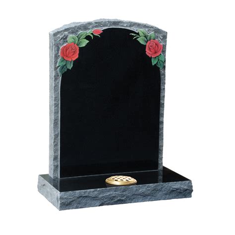 Ghs90c Carved And Antiqued Roses Headstone Memorials Of Distinction