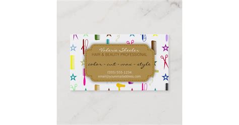Chic Hues Multicolor Hair Beauty Appointment Card Zazzle