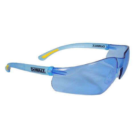 dewalt safety glasses contractor pro with light blue lens dpg52 bc the home depot