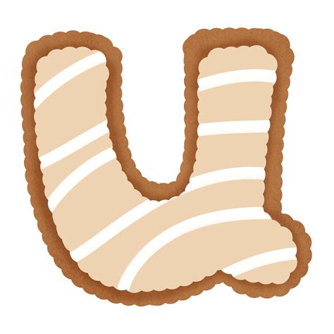 Hand Drawn Gingerbread Alphabet 34722819 Png