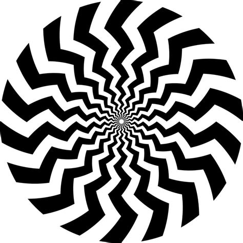 The Optical Illusion Of Volume Round Vector Isolated Black And White