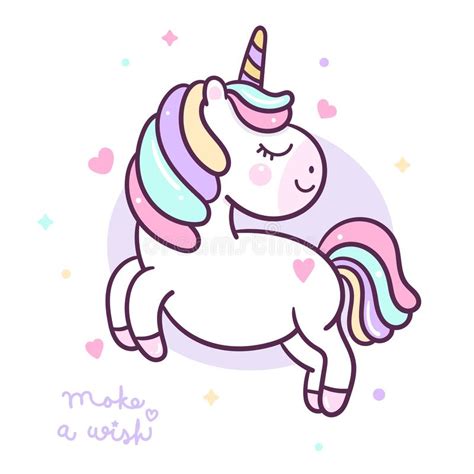 Cute Unicorn Vector On The Sky Kawaii Pony Cartoon Pastel Color With