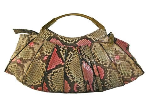 Caprice Half Moon Python Snake Skin Handbag Adored Vintage Vintage Fur