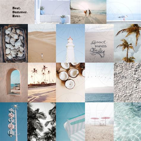Summer Beach Aesthetic Wall Collage 70 Pcs Boujee Art Prints