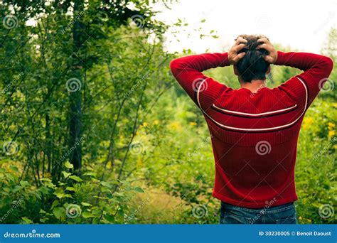 Lost Young Man In Nature Stock Image Image Of Branches 30230005