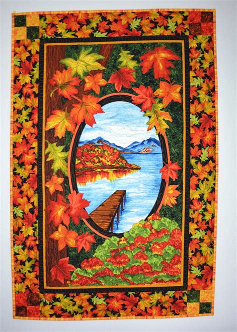 Quilt For Sale Fall Quilt Fall Panel Quilt Autumn Leaves Etsy Fall
