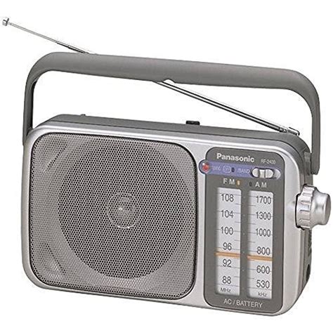 Radio Panasonic Rf 2400 Am Fm Plateado Gris
