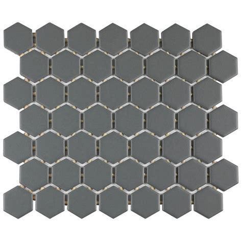 Daltile Restore Matte Charcoal Gray Hexagon 10 In X 12 In X 635 Mm