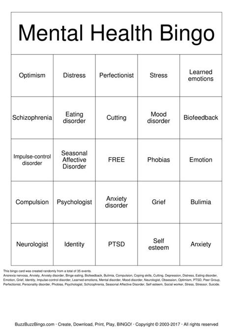 A journal game about the six months of my life when i made the decision to begin hormone replacement therapy. Mental Health Bingo Cards to Download, Print and Customize!