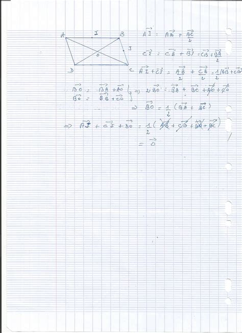 Bonjour J Ai Besoin D Une Aide A Mon Exercice De Calcul Vectoriel Soit