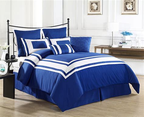 There's also a matching royal blue area rug under the bed. nautical cal king comforter sets navy | ... Pieces ...