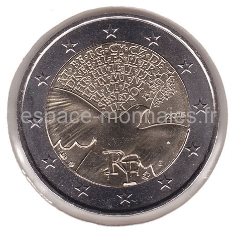 2 Euro Commémorative France 2015 Paix En Europe Espace Monnaies