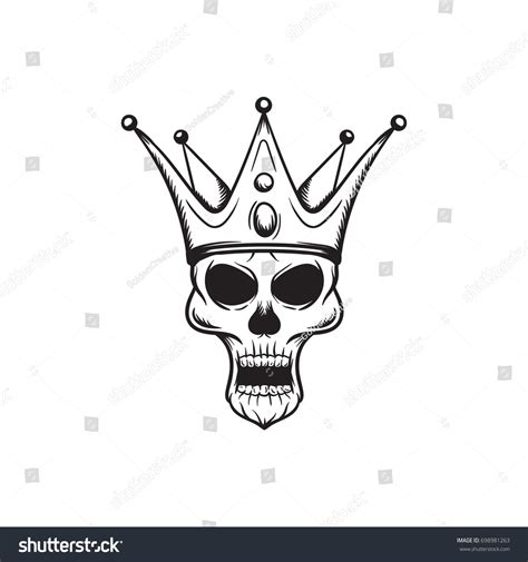 King Skull Vector Stock Vector Royalty Free 698981263 Shutterstock