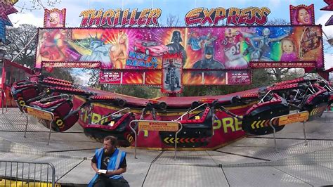 Thriller Exprerss Ride At Bath Fun Fair Youtube