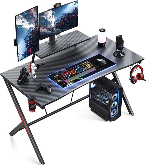 Odk Gaming Tisch Mit Kohlefaser 115 X 60cm Computertisch Mit