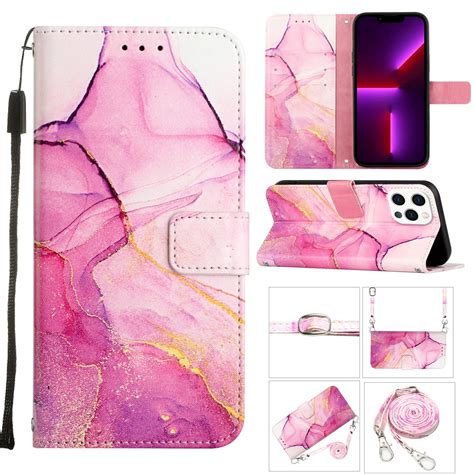 Allytech Compatible With Iphone 14 Pro Max Wallet Case Marble Series