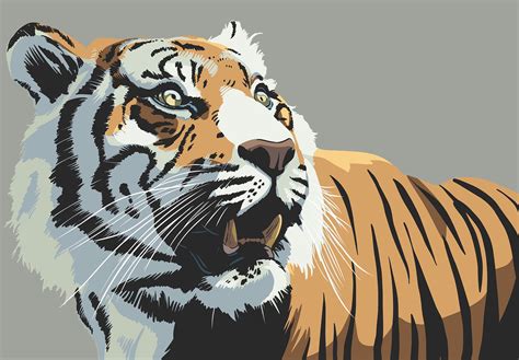 Artistic Tiger Wallpaper By Freeillustrated
