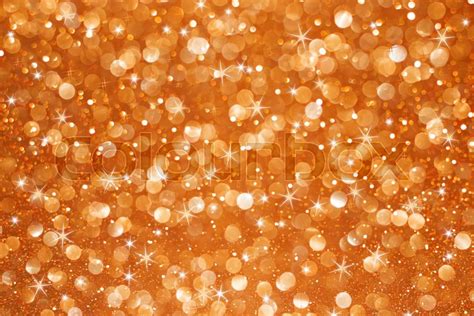 Rose Gold Glitter Bokeh With Stars Stock Image Colourbox