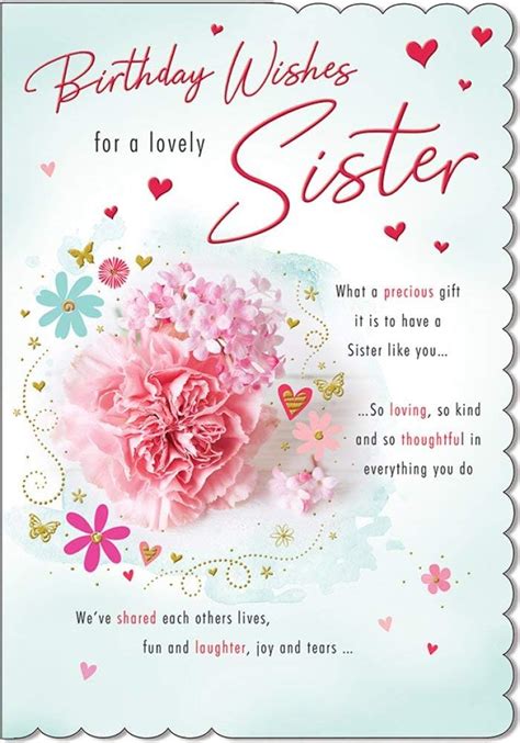 Sister Birthday Card Greeting Cards And Invitations Co Home And Garden