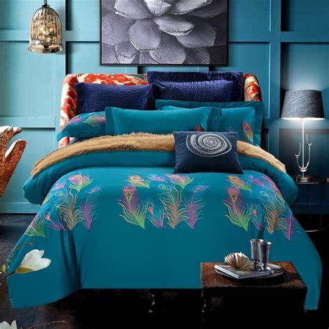 Beautiful Teal and Neon Colorful Feather Print Unique and ...